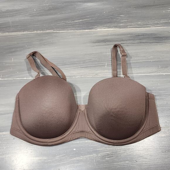 Wacoal Bra 36D Red Carpet Full Figure Underwire Strapless Bra 854119 Cocoa - Picture 1 of 8